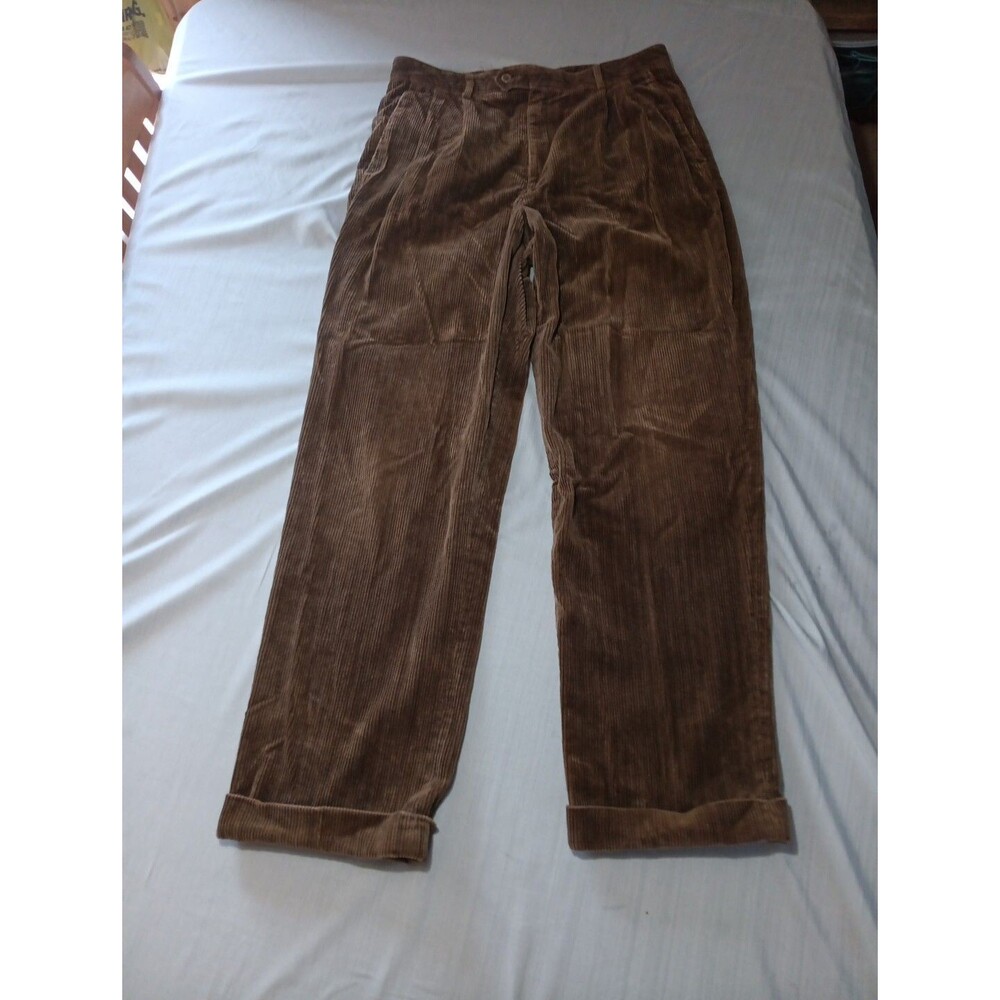 Preswick and Moore Mens Size 34x32 Pants Corduroy Brown  Cuffed